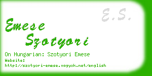 emese szotyori business card